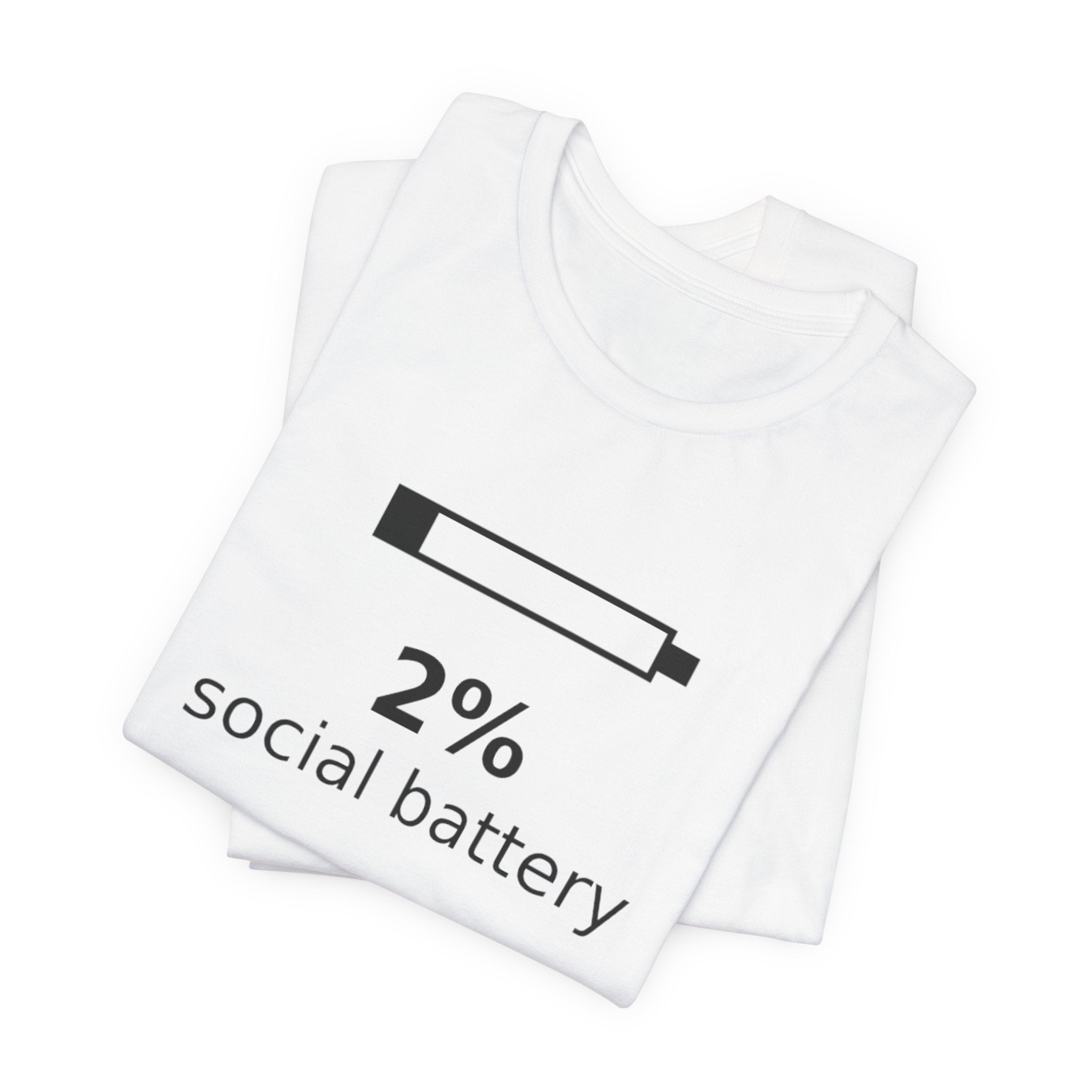2% Social Battery T-Shirt - Light