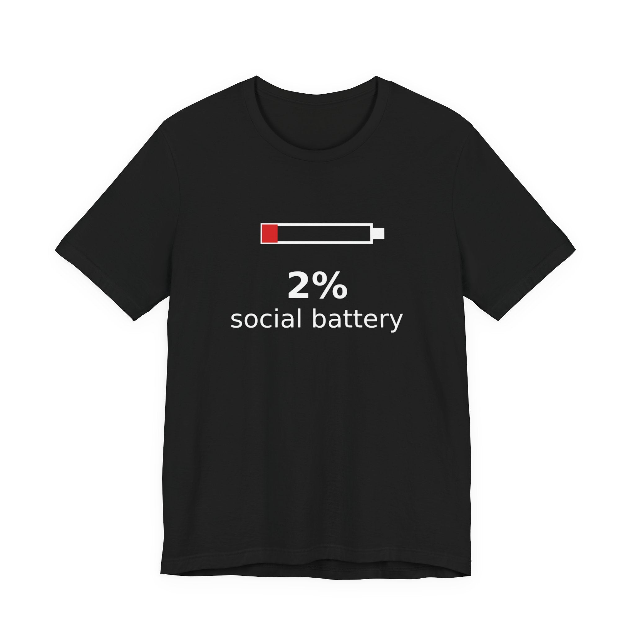 2% Social Battery T-Shirt - Dark