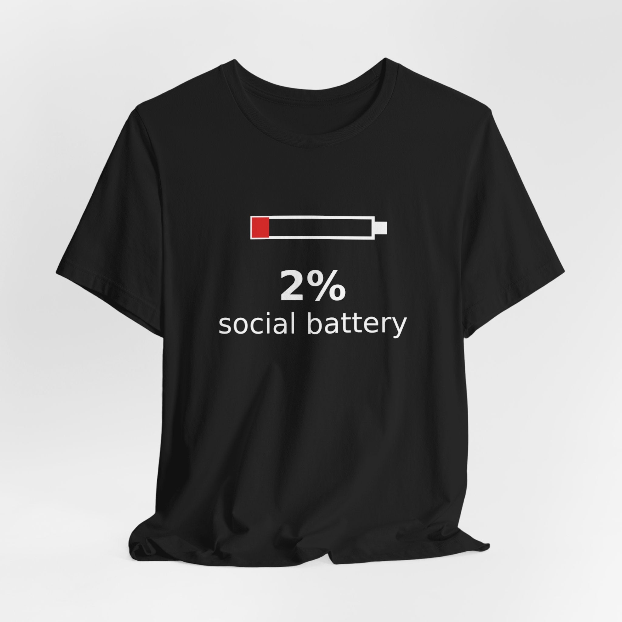 2% Social Battery T-Shirt - Dark