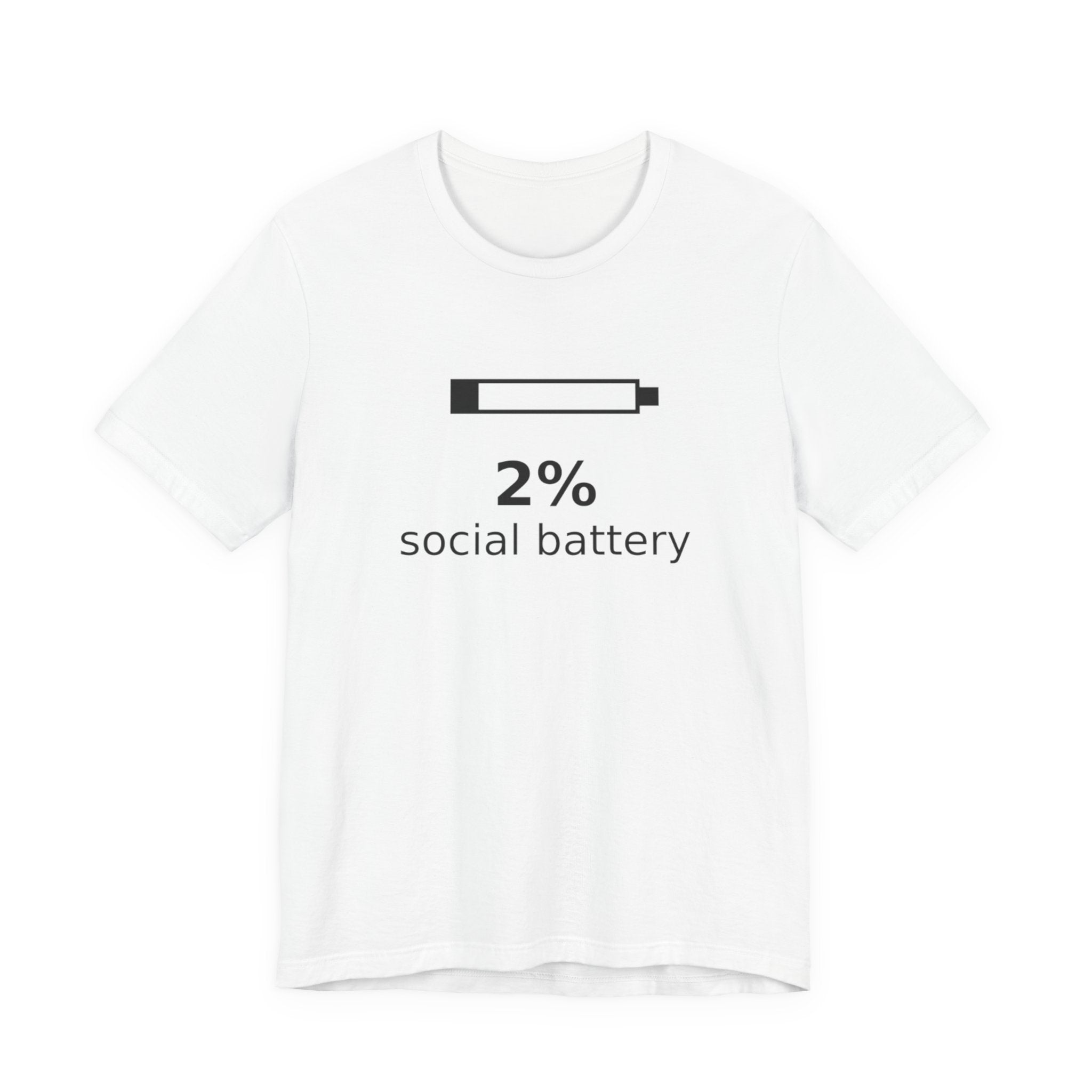2% Social Battery T-Shirt - Light
