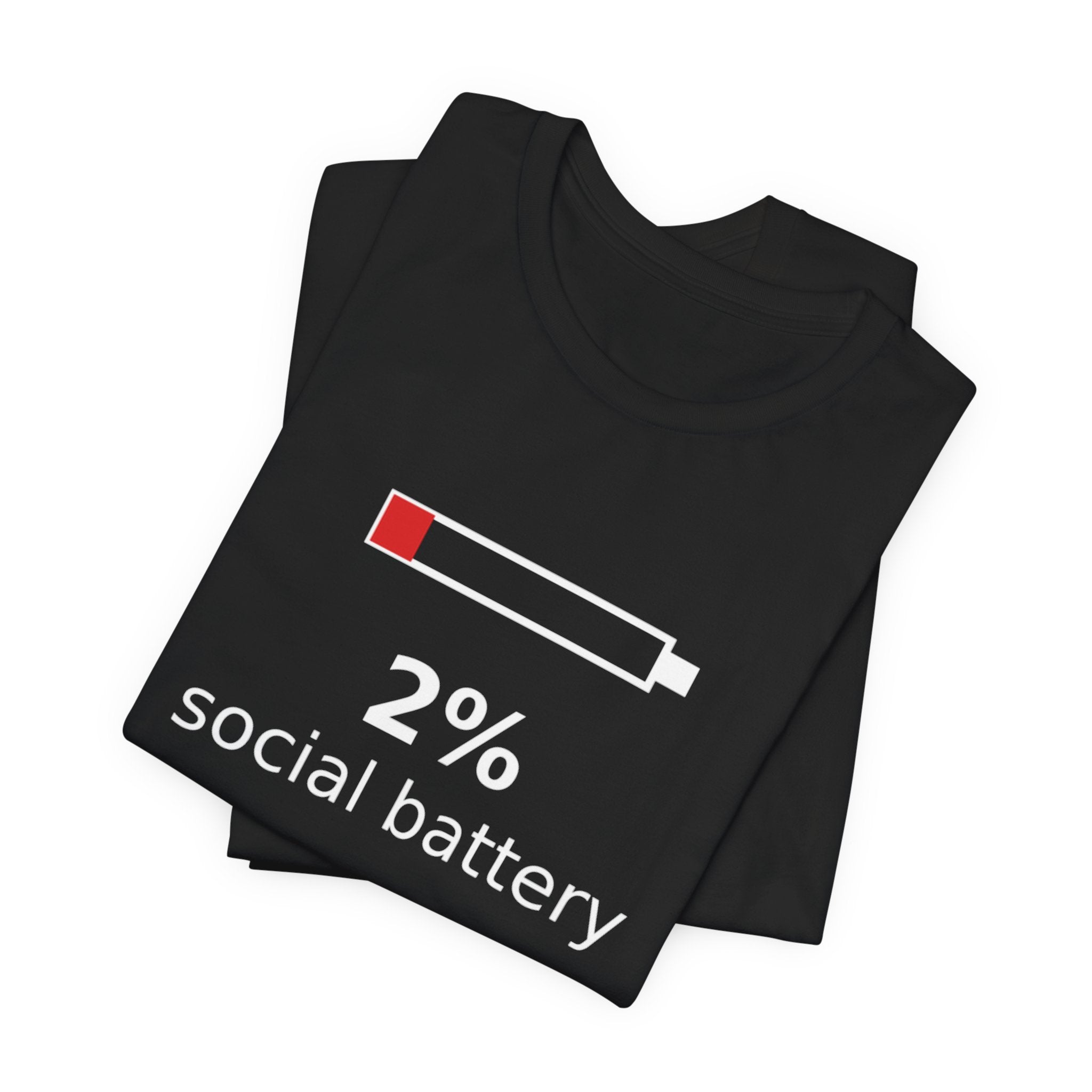 2% Social Battery T-Shirt - Dark